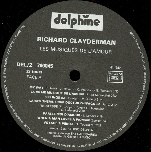 (occasion) Richard Clayderman – Les Musiques De L'amour [Vinyle 33 Tours]