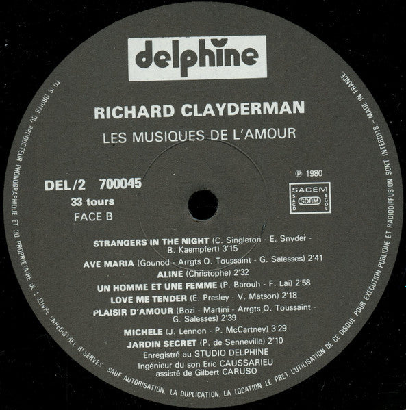 (occasion) Richard Clayderman – Les Musiques De L'amour [Vinyle 33 Tours]