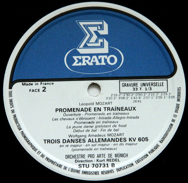 (Occasion) L & W.A. Mozart – Symphonie Des Jouets / Promenade En Traîneaux / Danses Allemandes [Vinyle 33Tours]