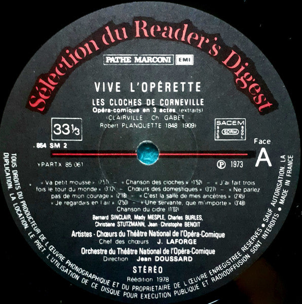 (Occasion) Vive L'Opérette-offenbach  [Vinyle 33Tours]