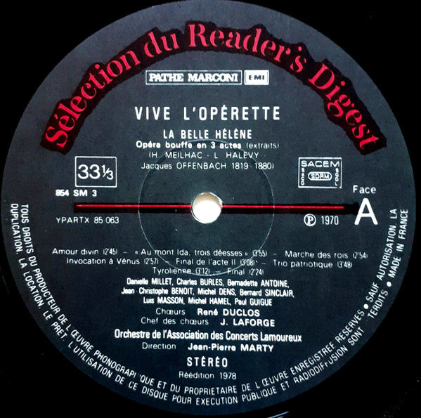 (Occasion) Vive L'Opérette-offenbach  [Vinyle 33Tours]