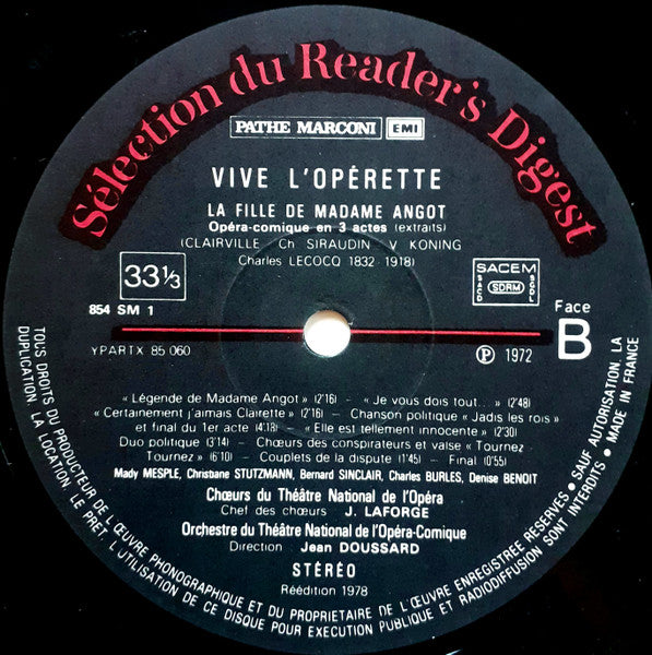 (Occasion) Vive L'Opérette-offenbach  [Vinyle 33Tours]