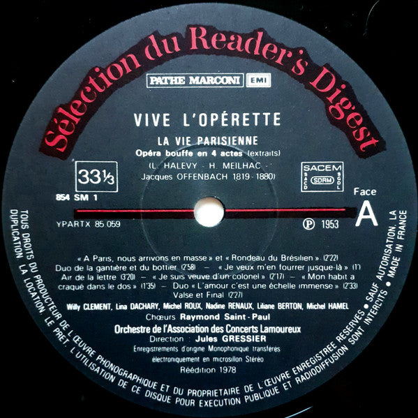 (Occasion) Vive L'Opérette-offenbach  [Vinyle 33Tours]