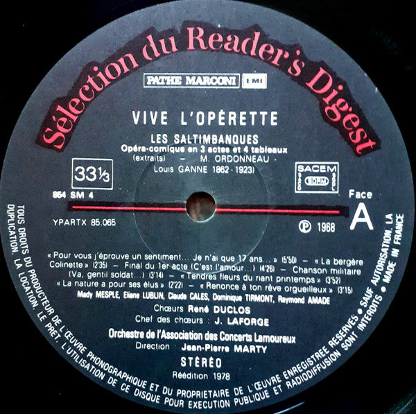 (Occasion) Vive L'Opérette-offenbach  [Vinyle 33Tours]