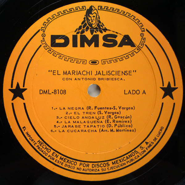 (Occasion) El Mariachi Jalisciense Con Antonio Bribiesca [Vinyle 33Tours]