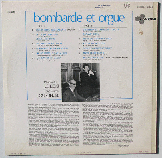 (Occasion ) Louis Ihuel / J.C. Jegat Bombarde Et Orgue En Bretagne Musique Sacrée [Vinyle 33 Tours]