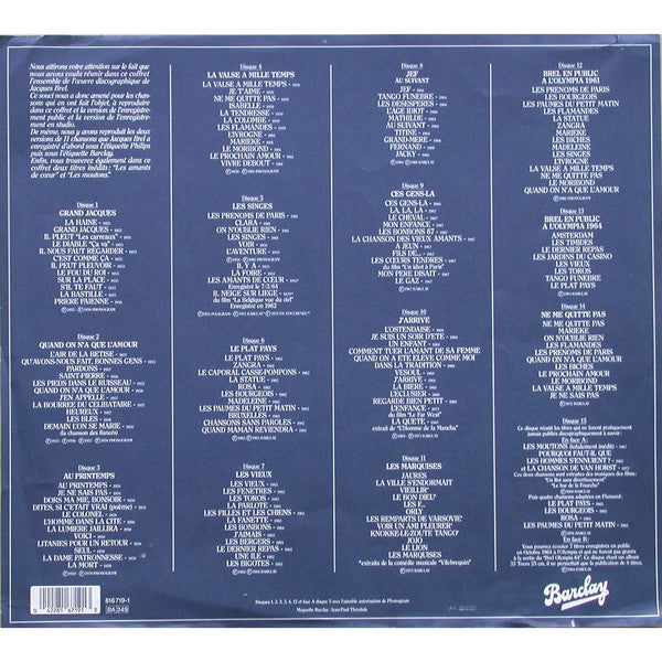 (Occasion) Jacques Brel – L'Œuvre Intégrale [Vinyle 33 Tours]