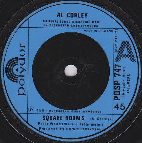 (Occasion) Al Corley – Square Rooms [Vinyle 45Tours]