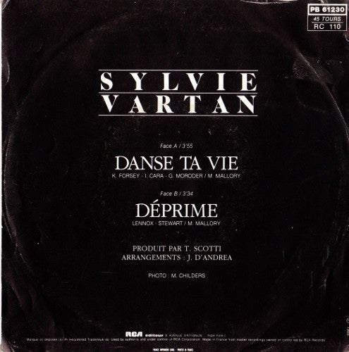(Occasion ) Sylvie Vartan – Danse Ta Vie / Déprime [Vinyle 45 Tours]