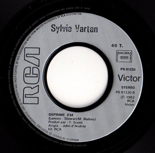 (Occasion ) Sylvie Vartan – Danse Ta Vie / Déprime [Vinyle 45 Tours]