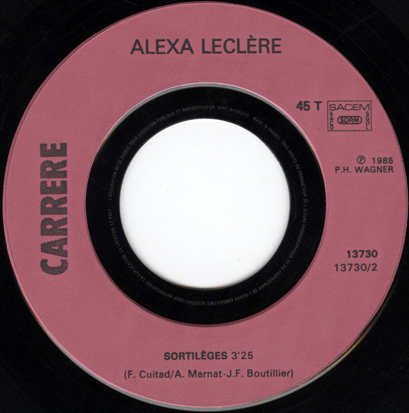 (Occasion) Alexa Leclère – Avec Toi, Contre Toi [Vinyle 45Tours]
