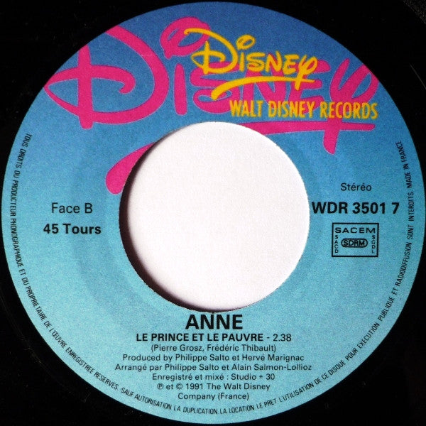 (Occasion) Anne – Bernard Et Bianca Au Pays Des Kangourous [Vinyle 45 Tours]