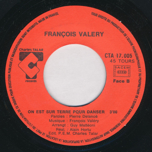 (Occasion) Francois Valery – Tu As Gagné Je T'aime [Vinyle 45Tours]