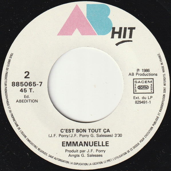 (Occasion) Emmanuelle – Premier Baiser [Vinyle 45 Tours]