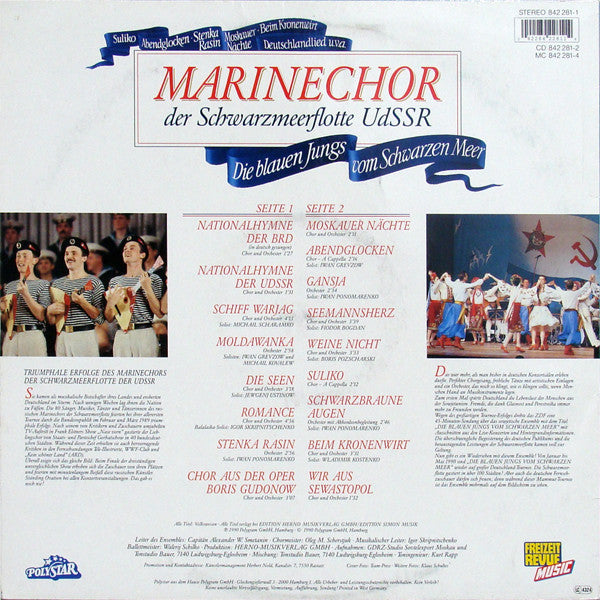 (occasion) Marinechor Der Schwarzmeerflotte UdSSR – Die Blauen Jungs Vom Schwarzen Meer  [Vinyle 33 Tours]