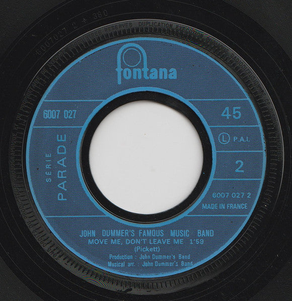 (Occasion) John Dummer's Famous Music Band – Nine By Nine [Vinyle 45Tours]