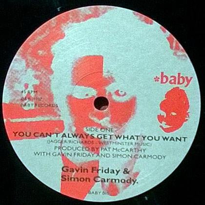 (occasion) Gavin Friday & Simon Carmody – You Can't Always Get What You Want [Vinyle 45 Tours]