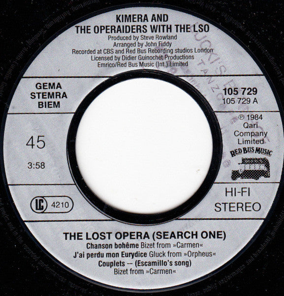 (Occasion) Kimera (3) And The Operaiders With The London Symphony Orchestra – The Lost O?era [Vinyle 45Tours]