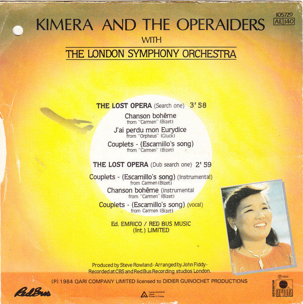 (Occasion) Kimera (3) And The Operaiders With The London Symphony Orchestra – The Lost O?era [Vinyle 45Tours]