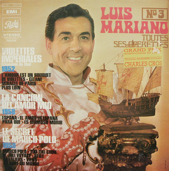 (occasion) Luis Mariano – Toutes Ses Opérettes N°3 [Vinyle 33 Tours]