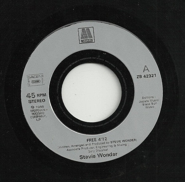 (Occasion) Stevie Wonder – Free [Vinyle 45Tours]