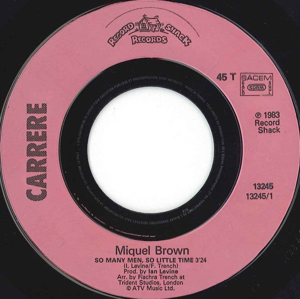 (Occasion) Miquel Brown – So Many Men - So Little Time [Vinyle 45Tours]