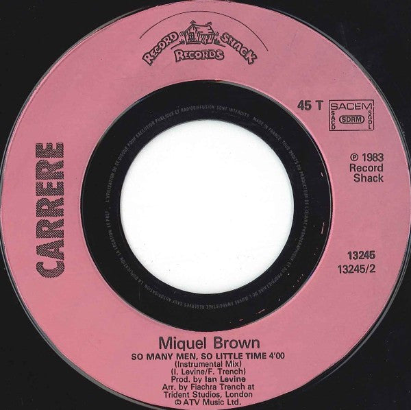 (Occasion) Miquel Brown – So Many Men - So Little Time [Vinyle 45Tours]