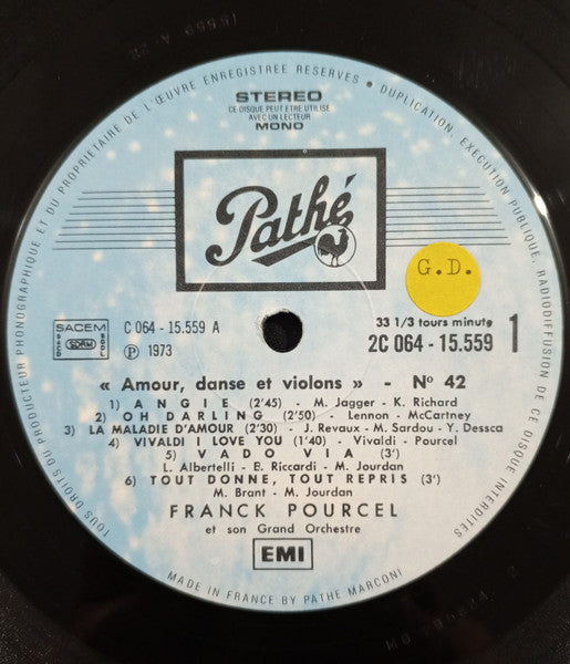 (Occasion)  Franck Pourcel – Amour, Danse Et Violons - N° 42 [Vinyle 33Tours]