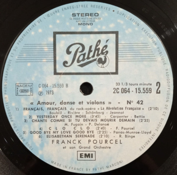 (Occasion)  Franck Pourcel – Amour, Danse Et Violons - N° 42 [Vinyle 33Tours]