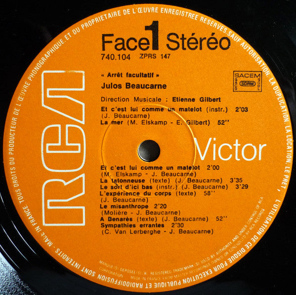 (occasion) Julos Beaucarne – Arrêt Facultatif [Vinyle 33 Tours]