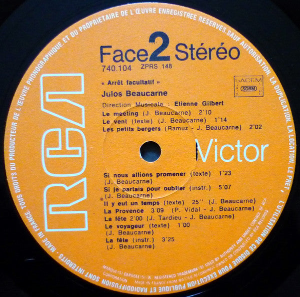 (occasion) Julos Beaucarne – Arrêt Facultatif [Vinyle 33 Tours]