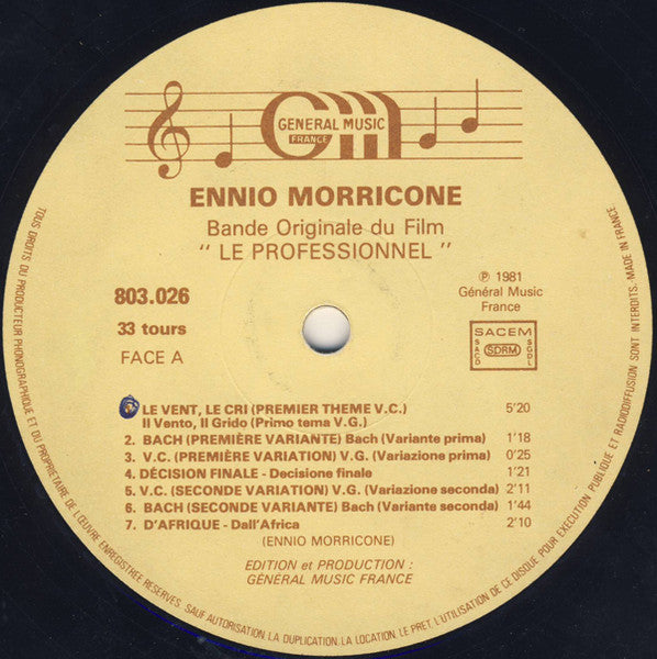 (Occasion) Ennio Morricone Le Professionnel (Bande Originale Du Film) [Vinyle 33Tours]