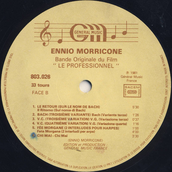 (Occasion) Ennio Morricone Le Professionnel (Bande Originale Du Film) [Vinyle 33Tours]