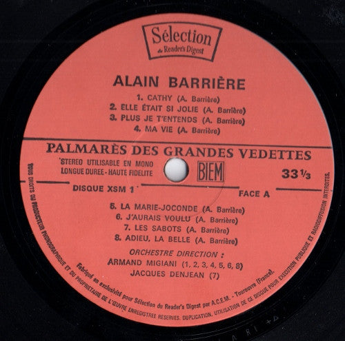 (Occasion) Palmarès Des Grandes Vedettes [Vinyle 33 Tours]