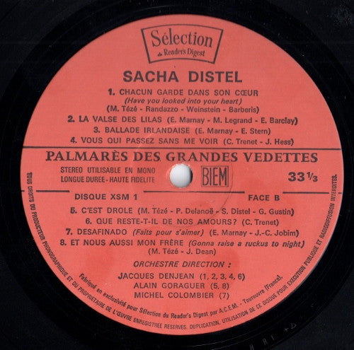 (Occasion) Palmarès Des Grandes Vedettes [Vinyle 33 Tours]
