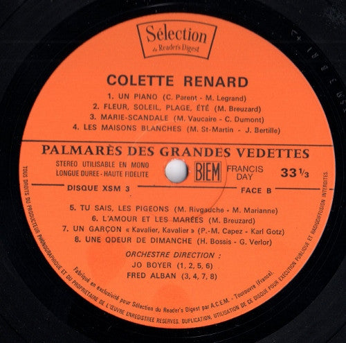 (Occasion) Palmarès Des Grandes Vedettes [Vinyle 33 Tours]
