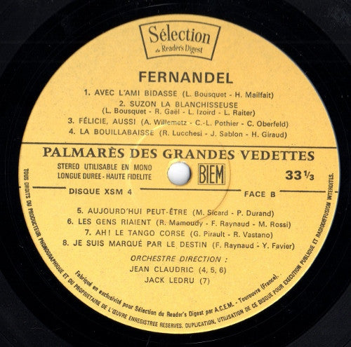 (Occasion) Palmarès Des Grandes Vedettes [Vinyle 33 Tours]