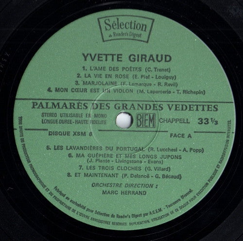 (Occasion) Palmarès Des Grandes Vedettes [Vinyle 33 Tours]