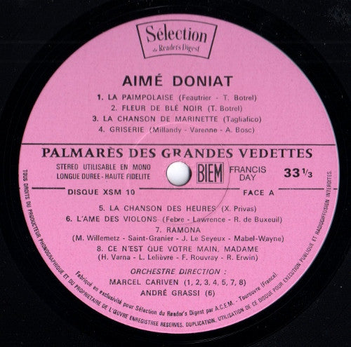 (Occasion) Palmarès Des Grandes Vedettes [Vinyle 33 Tours]