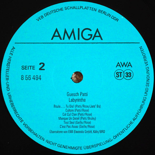 (occasion) Guesch Patti – Labyrinthe [Vinyle 33 Tours]