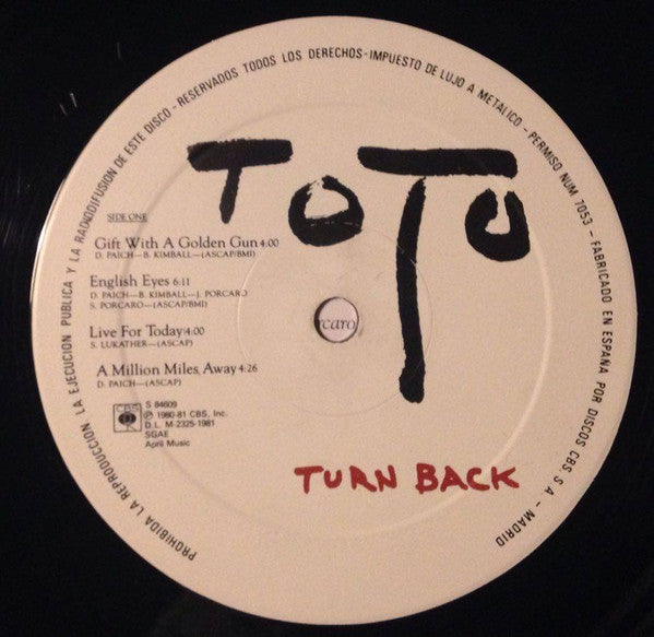 (Occasion )Toto – Turn Back [Vinyle 33 Tours]