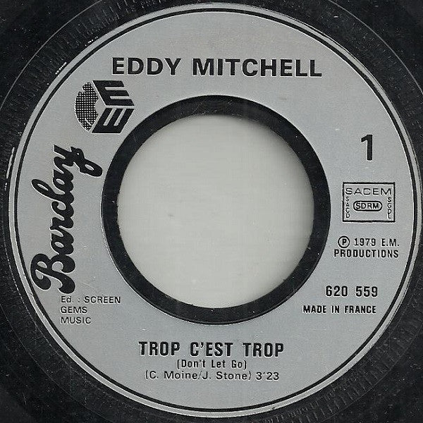 (Occasion) Eddy Mitchell – Trop C'est Trop [Vinyle 45Tours]
