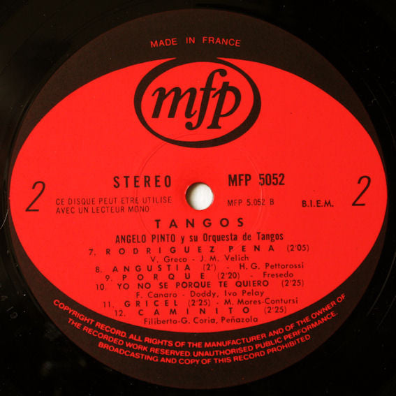 (Occasion) Angelo Pinto Y Su Orquesta De Tangos – Tango! [Vinyle 33Tours]