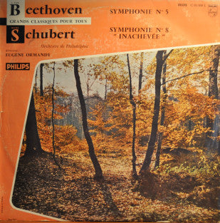 (Occasion ) L. van Beethoven / Franz Schubert - Orchestre De Philadelphie Direction : Eugene Ormandy – Symphonie N° 5 / Symphonie N° 8 "Inachevée" [Vinyle 33 Tours]