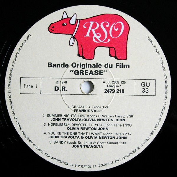 (Occasion) Various – Grease (Bande Originale Du Film) [Vinyle 33 Tours]