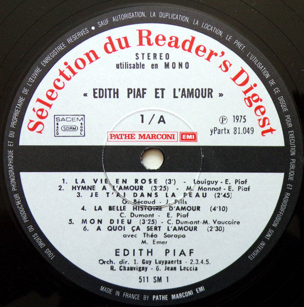 (Occasion) Edith Piaf – Edith Piaf [Vinyle 33Tours]