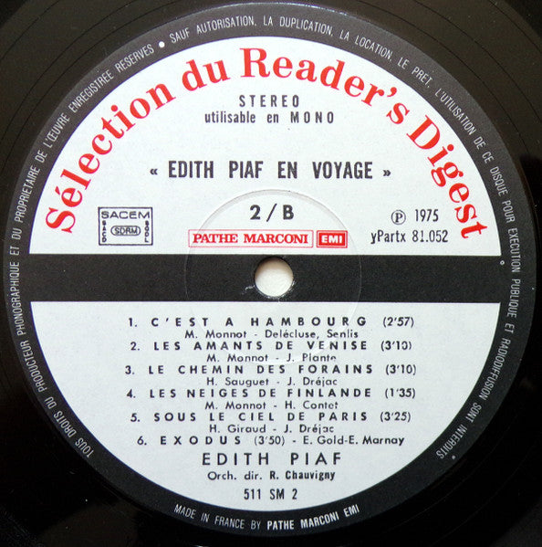 (Occasion) Edith Piaf – Edith Piaf [Vinyle 33Tours]