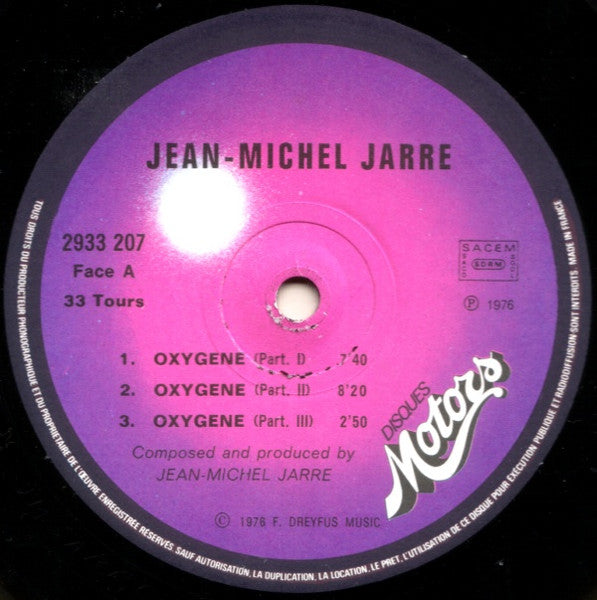 (Occasion) Jean Michel Jarre – Oxygène [Vinyle 33 Tours]