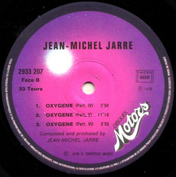 (Occasion) Jean Michel Jarre – Oxygène [Vinyle 33 Tours]