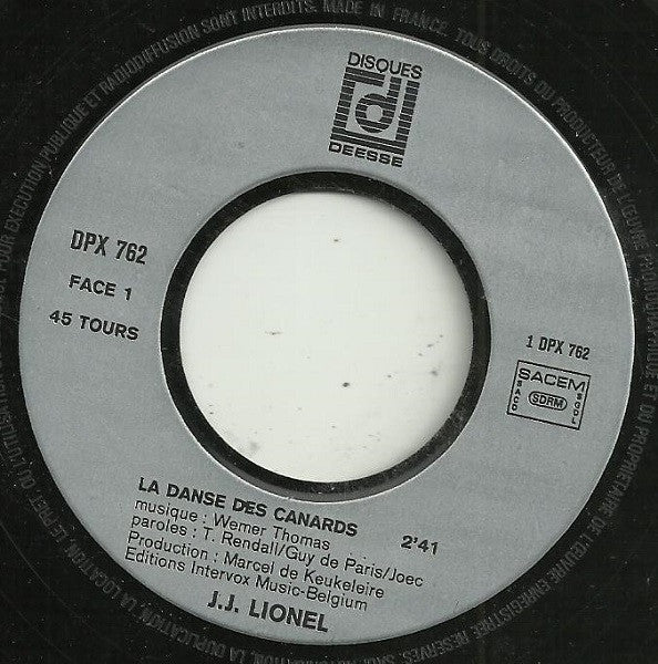 (Occasion) J.J. Lionel – La Danse Des Canards [Vinyle 45Tours]